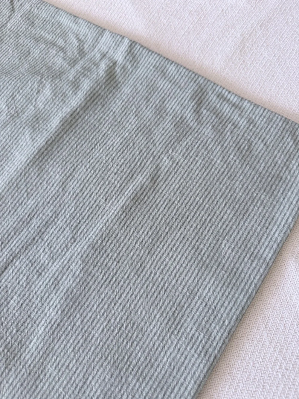 Minimalist Tonal Stripe Sage Green Cotton Duvet Cover Queen Size